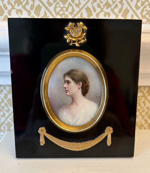 A Charming Portrait Miniature of Lady Sybil Eden - Signed and Dated 1899