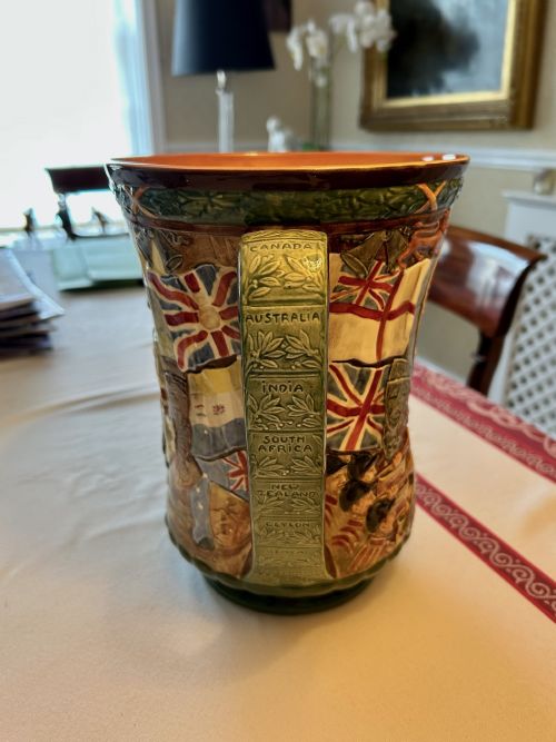 ROYAL DOULTON 1937 CORONATION OF KING GEORGE VL AND QUEEN ELIZABETH CORONATION LOVING CUP LIMITED EDITIION - ADDITIONAL PHOTO 1
