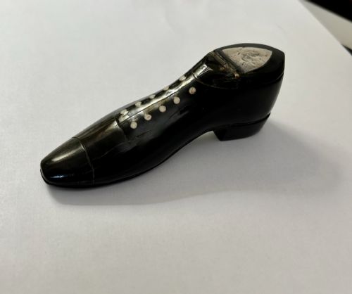 Georgian Lacquered Shoe Snuff Box C1830