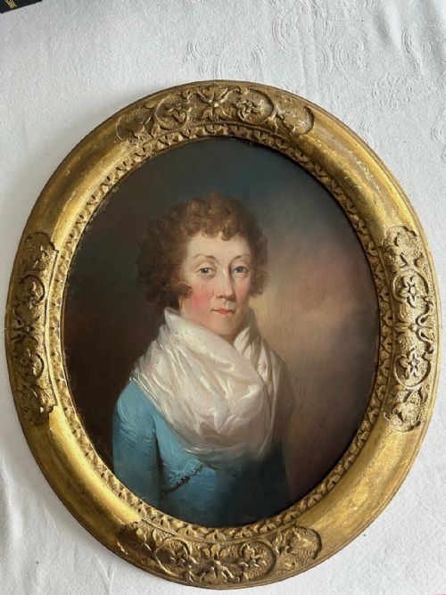 Regency Oil Portrait C.1820 of a Lady Known as 'Miss Godfrey'