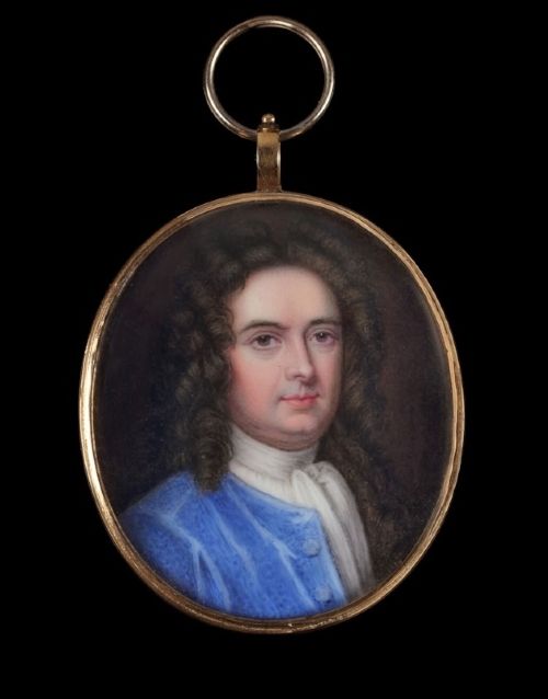 A Portrait Miniature Signed on the Reverse 'Christian Frederick Zinkche' Dated 1716