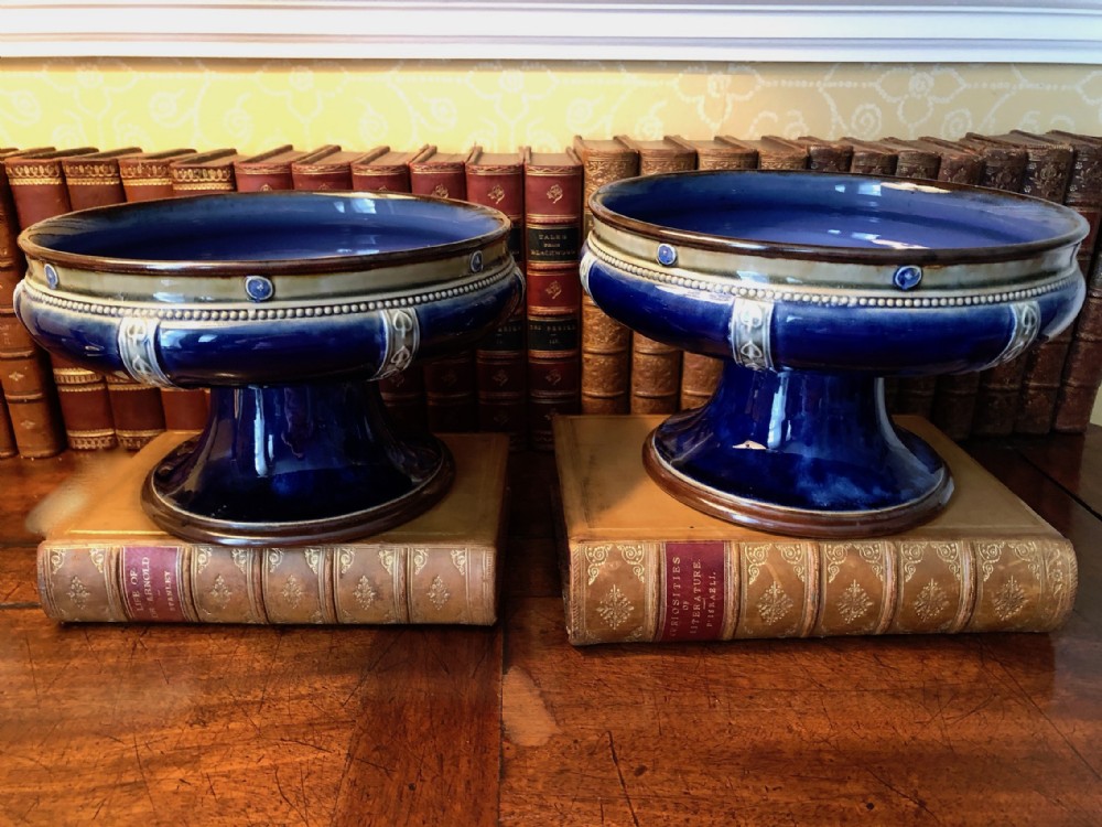 An Decorative Pair of Royal Doulton Tazzas c.1900-1920