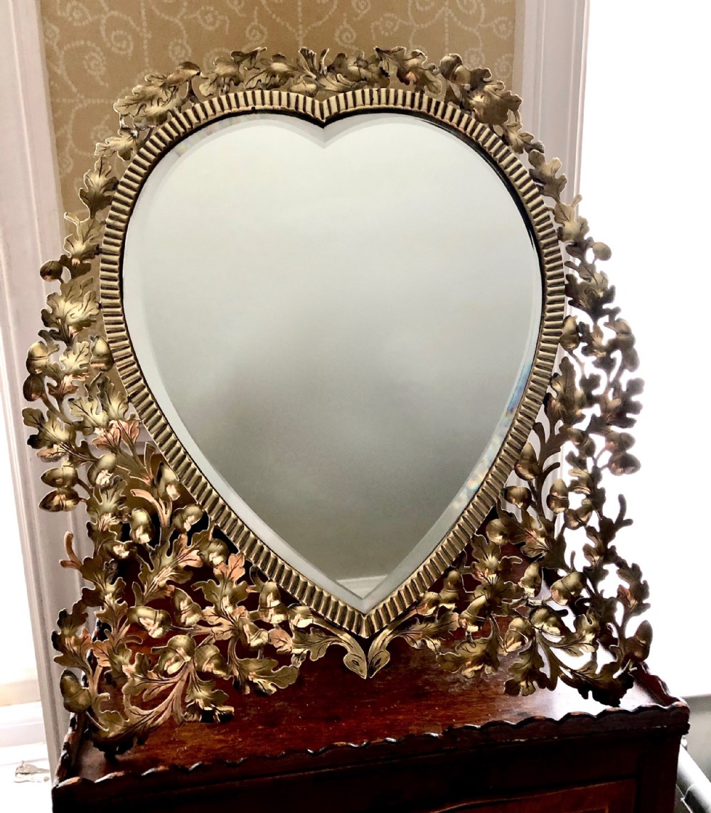 An Decorative Edwardian Heart Shaped Mirror c.1910