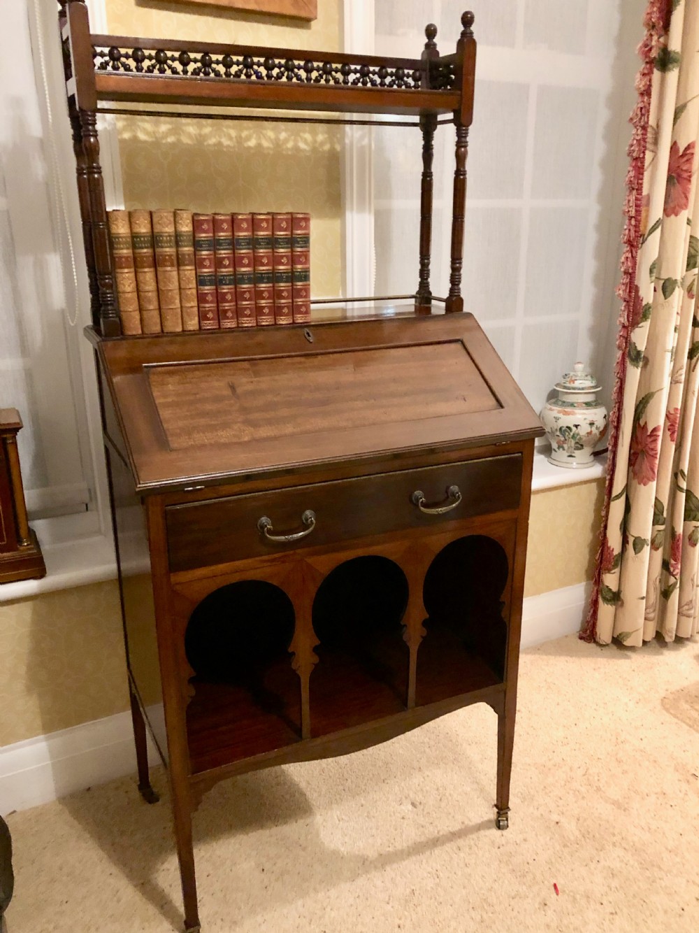 An Arts & Crafts Anglo Moorish Desk Attributed to Liberty c 1890 View III