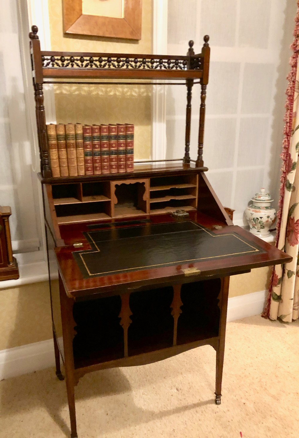 An Arts & Crafts Anglo Moorish Desk Attributed to Liberty c 1890 View IV