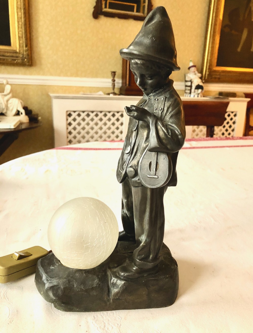 A Charming Art Deco Lamp Modelled as a Young Boy