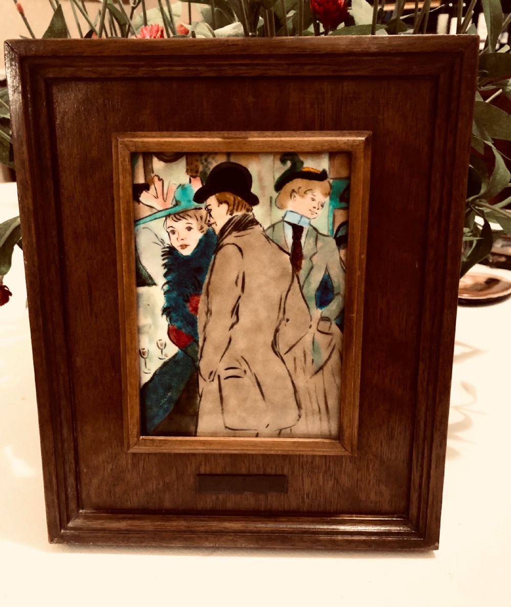 A Decorative Toulouse-Lautrec No.16 Enamel Plaque c.1960