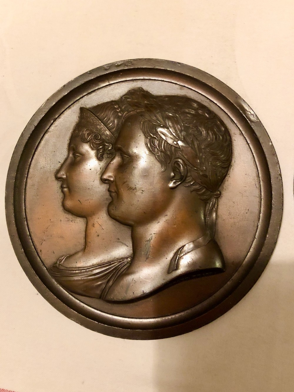 A Pair of Bronze Plaques of Napoleon and Marie-Louise c1813 View II
