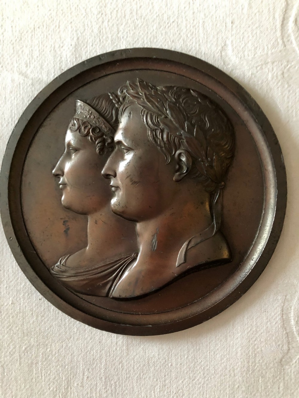 A Pair of Bronze Plaques of Napoleon and Marie-Louise c1813 View VII