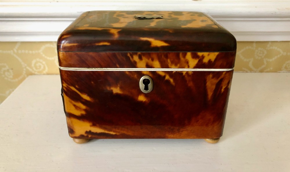 A Regency Tortoiseshell Tea Caddy Circa 1820 View VII