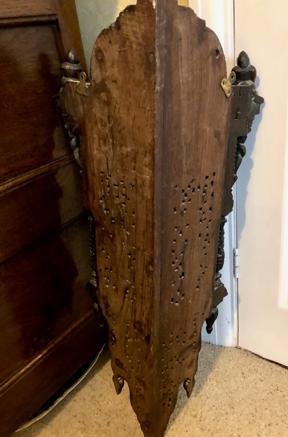 An Indian Carved Hanging Corner Niche c. 1910 View V