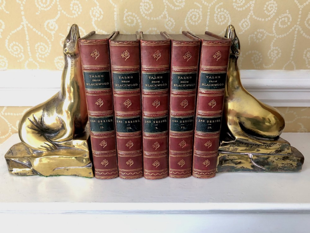 A Pair of French Plated Bookends in the Shape of Seals c.1920