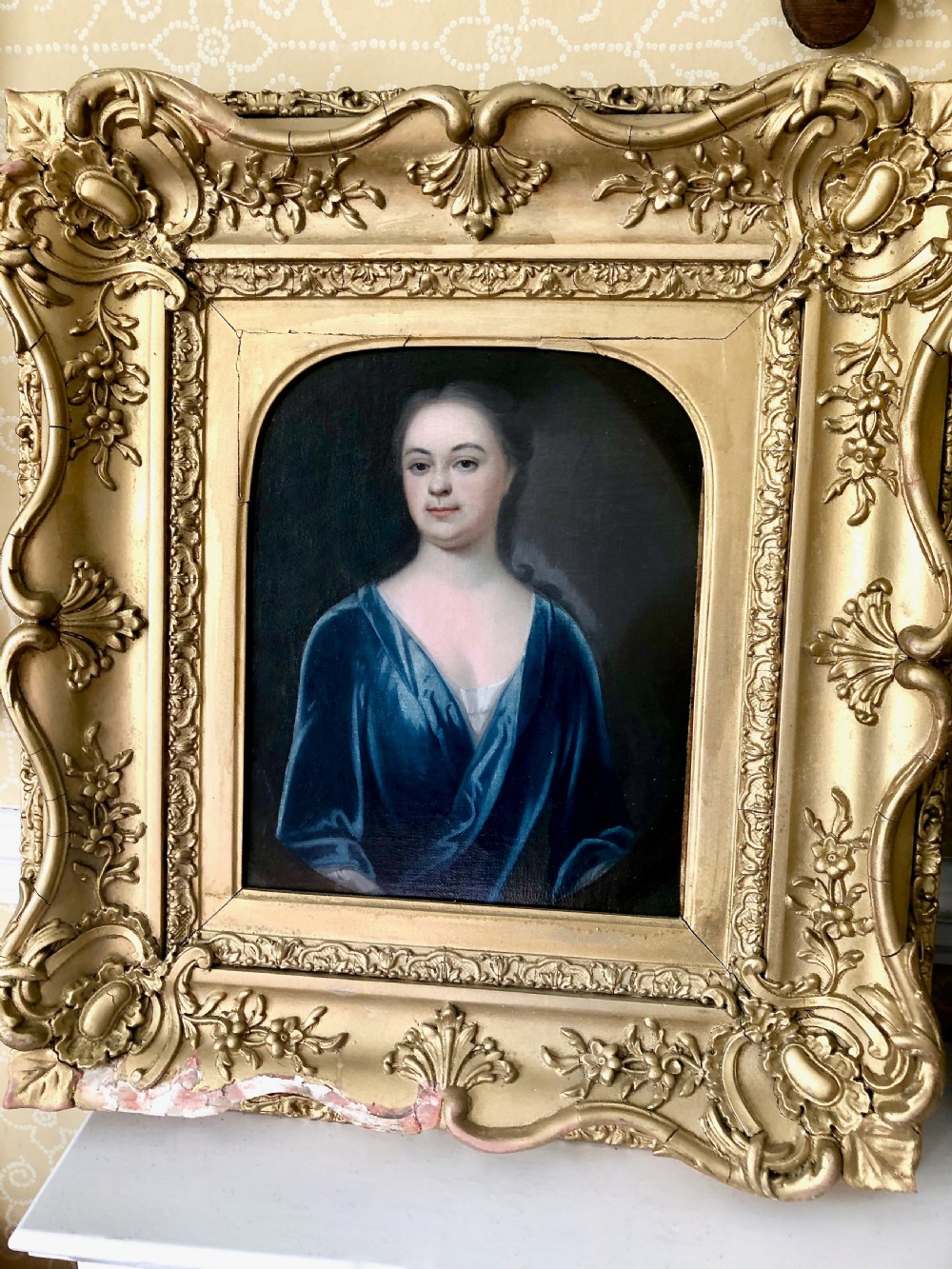 A Pair of 18th Century Oil Portraits of Millington Hayford and his Wife c.1760 View IX