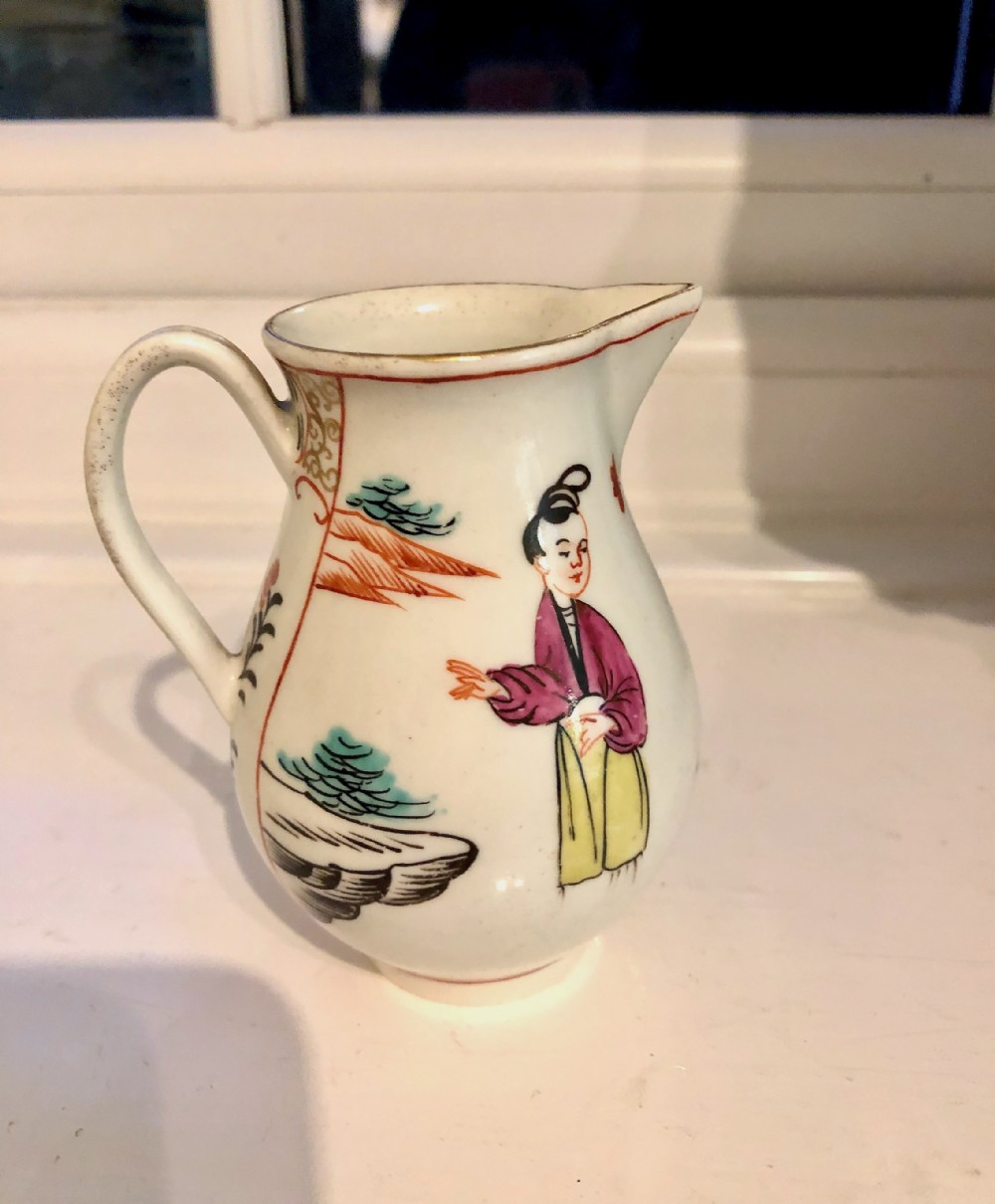 A 1st Period Worcester Polychrome Sparrow Beak Jug c1775