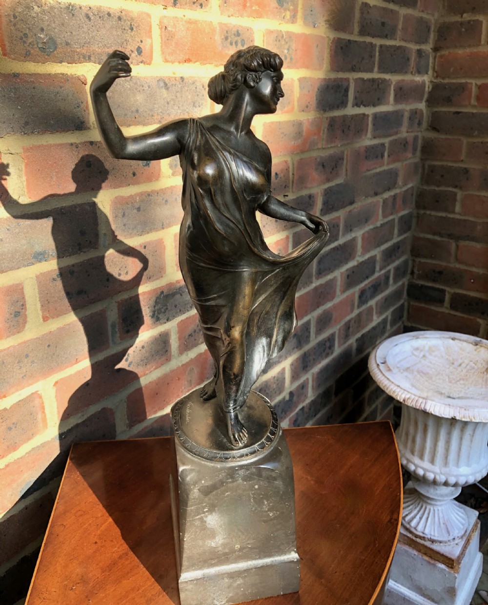 A Bronze Sculpture of a Dancing Lady by Johann Vierthaler c.1900
