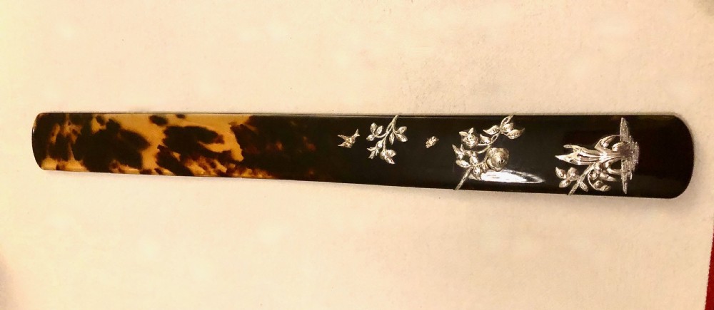 A Large Tortoiseshell and Silver Page Turner c.1910