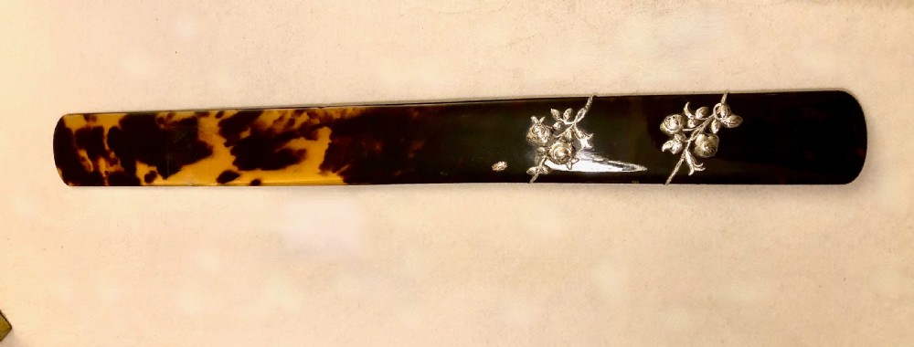 A Large Tortoiseshell and Silver Page Turner c.1910 View II