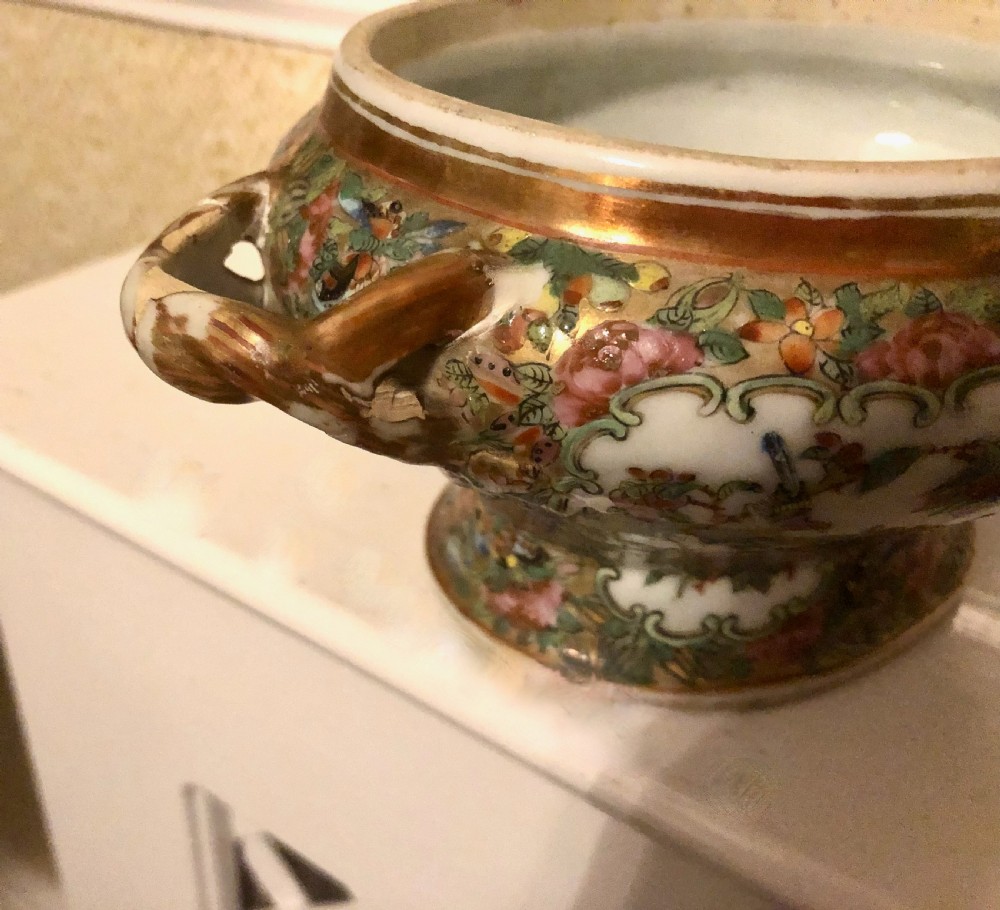 19th Century Chinese Canton Famille Rose Small Tureen View VI