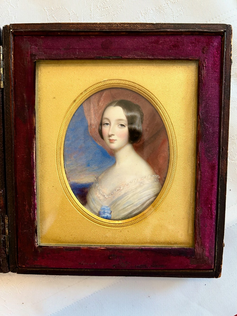 A Superb Portrait Miniature of a Young Lady by Cornelius Bevis Durham signed and dated 1848 View VIII
