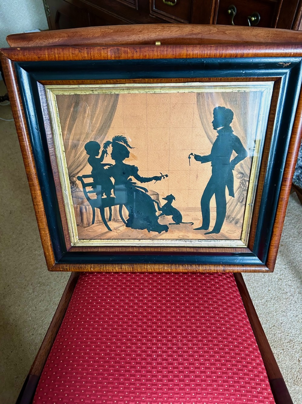 English School 19th Century Silhouette of a Family View II