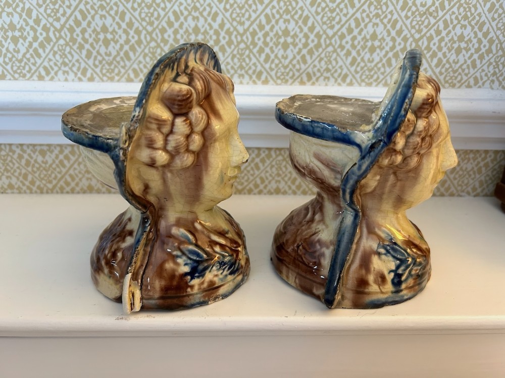 A Rare Pair of Georgian Pottery Window Rests c.1810 View II