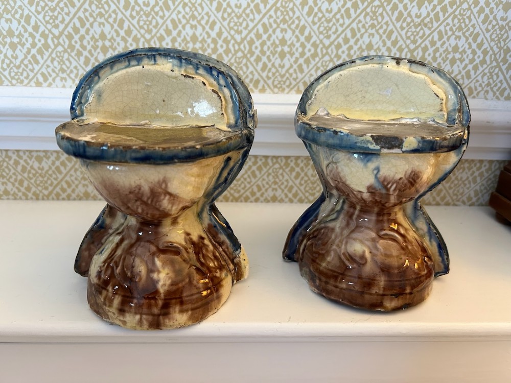 A Rare Pair of Georgian Pottery Window Rests c.1810 View III