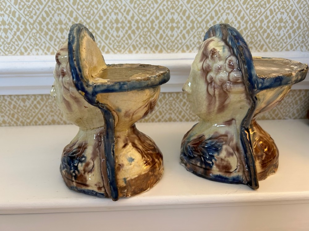 A Rare Pair of Georgian Pottery Window Rests c.1810 View IV