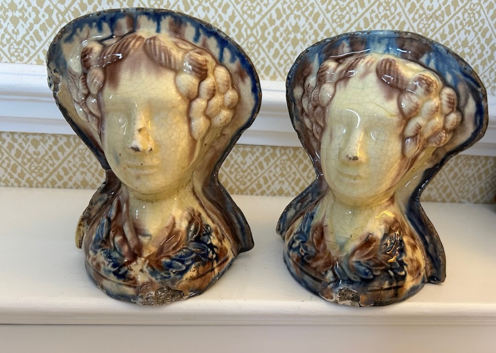 A Rare Pair of Georgian Pottery Window Rests c.1810 View V