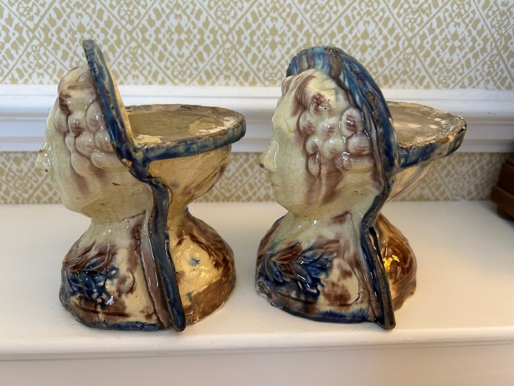 A Rare Pair of Georgian Pottery Window Rests c.1810 View VI