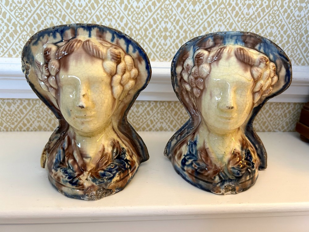 A Rare Pair of Georgian Pottery Window Rests c.1810 View VII