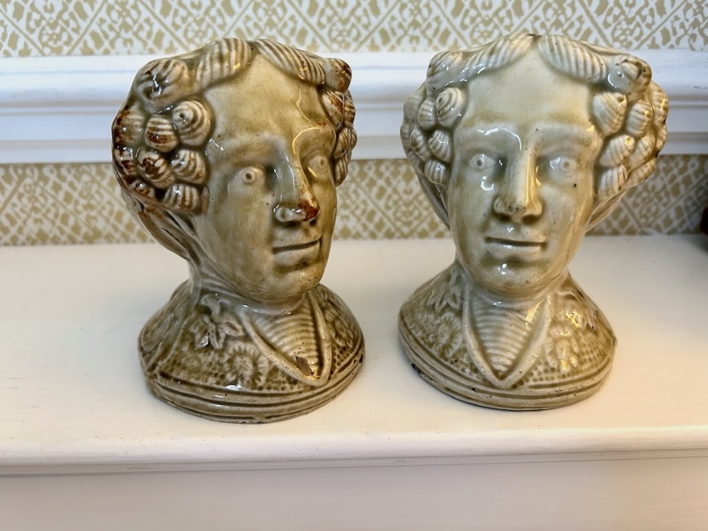 A Rare Georgian Pair of Pottery Sash Window Rests View V