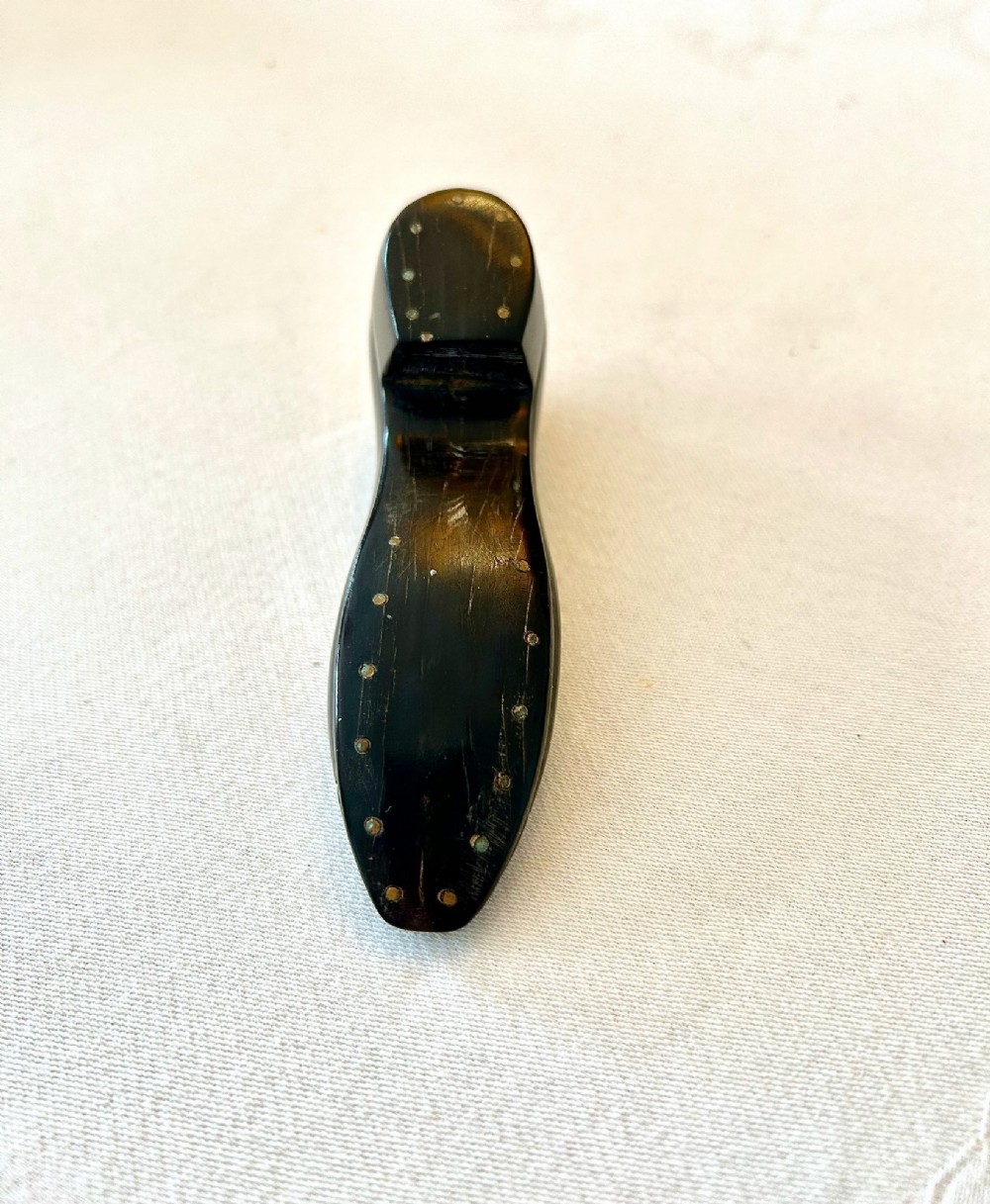 Georgian Lacquered Shoe Snuff Box c1830 View III