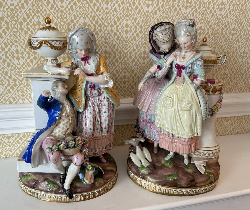 A Pair of 19th Century Meissen Figures