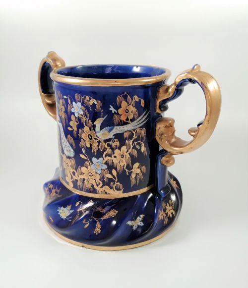 fig 2. Large Masons Ironstone Two Handled Pot, Wine Cooler,Hand Painted, Very Rare, circa 1820
