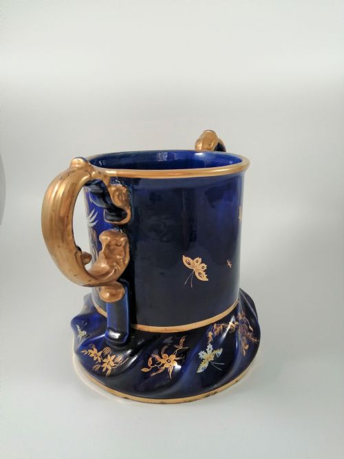 fig 4. Large Masons Ironstone Two Handled Pot, Wine Cooler,Hand Painted, Very Rare, circa 1820