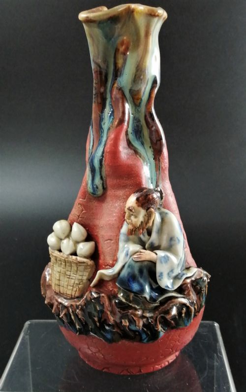 fig 1. Sumida Gawa Pottery, Japan, Meiji period, marked 'Koko' ?? (Ishiguro Koko ????)