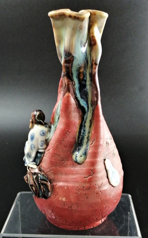 fig 3. Sumida Gawa Pottery, Japan, Meiji period, marked 'Koko' ?? (Ishiguro Koko ????)
