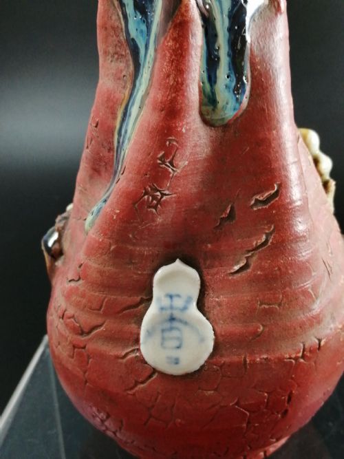fig 5. Sumida Gawa Pottery, Japan, Meiji period, marked 'Koko' ?? (Ishiguro Koko ????)