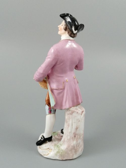fig 2. Antique Chelsea porcelain figurine, “A Spoon Seller”, c. 1758 - 1769