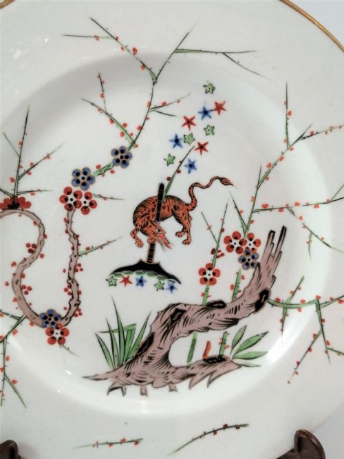 fig 1. Derby Kakeimon flying fox pattern plate,c.1810 . Extremely rare