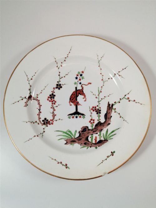 fig 1. Derby Kakeimon flying fox pattern plate,c.1810 . Extremely rare