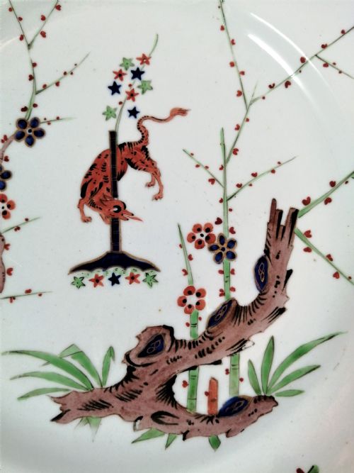 fig 2. Derby Kakeimon flying fox pattern plate,c.1810 . Extremely rare
