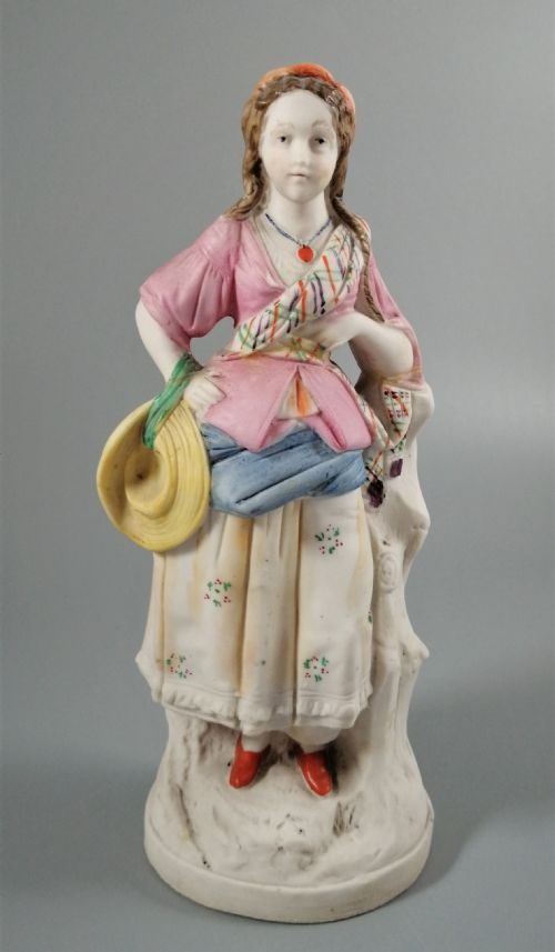 Antique Bisque Porcelain Figurine, Stunning Quality, France,18 Th- 19th Century.