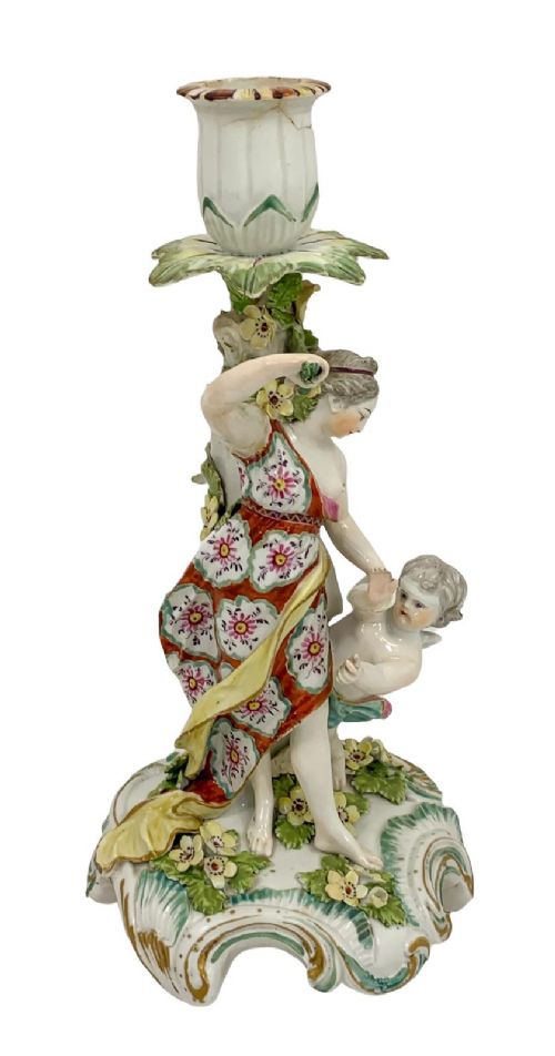 Early Derby, Candlestick Depicting Venus ,Patch Period, William Duesbury ,1765