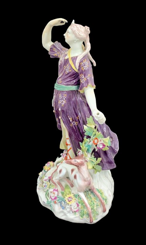 fig 2. Early Derby, Patch period, Diana figurine, William Duesbury & Co., ca. 1765