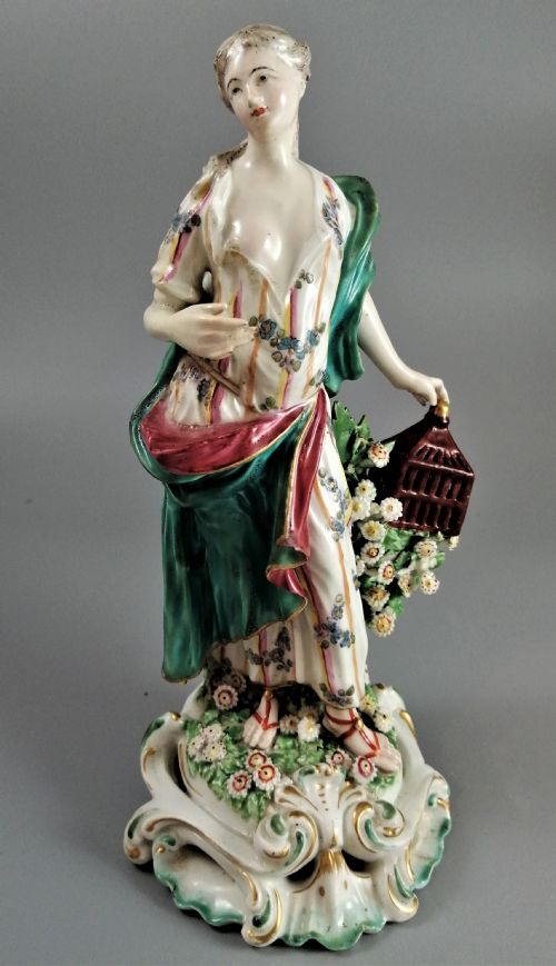 Antique Derby Figure: Air, One of the Four Elements,c. 1756-1765,Very Rare