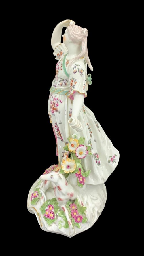 fig 2. Early Derby, Patch period, Diana figurine, William Duesbury & Co., ca. 1765