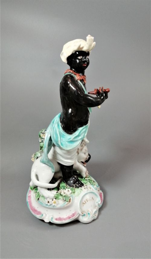 AN 18TH CENTURY PORCELAIN FIGURINE FROM DERBY SYMBOLISING AFRICA FROM A SET OF FOUR CONTINENTS - ADDITIONAL PHOTO 5