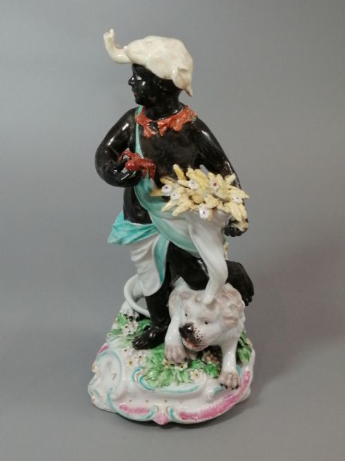AN 18TH CENTURY PORCELAIN FIGURINE FROM DERBY SYMBOLISING AFRICA FROM A SET OF FOUR CONTINENTS - ADDITIONAL PHOTO 10