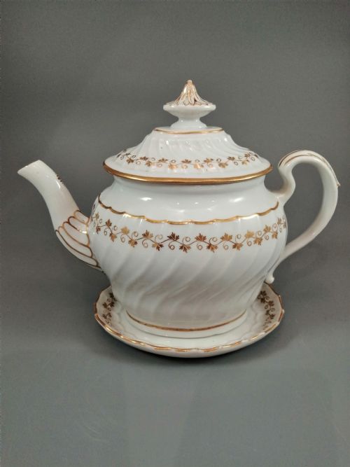 A Flight & Barr (Worcester) Teapot and Stand , C 1793-1804
